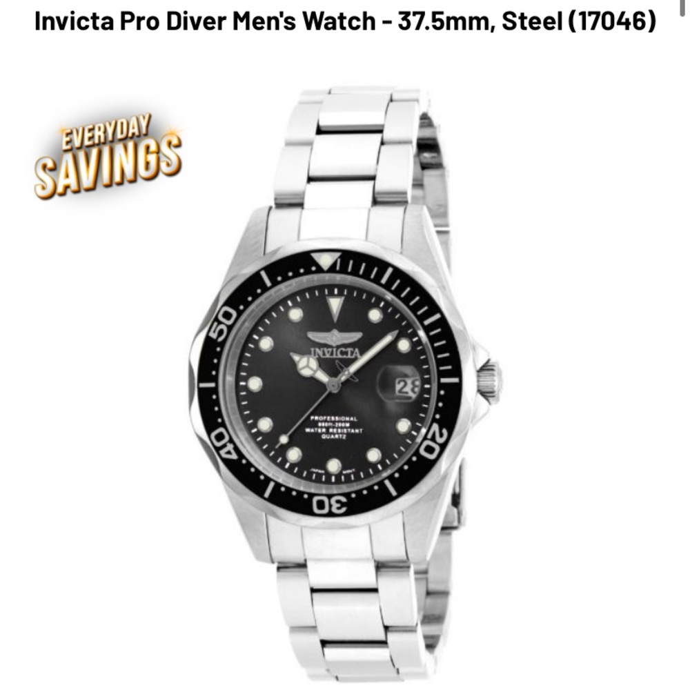 Invicta Pro Diver Men's Watch - 37.5mm, Steel (17046)